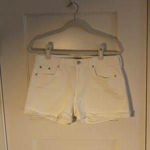J.Crew City Fit White Denim Shorts